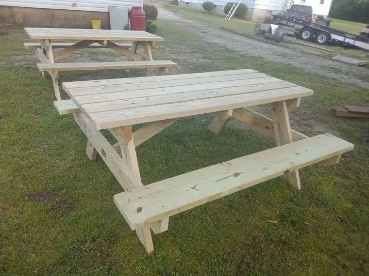 Picnic tables